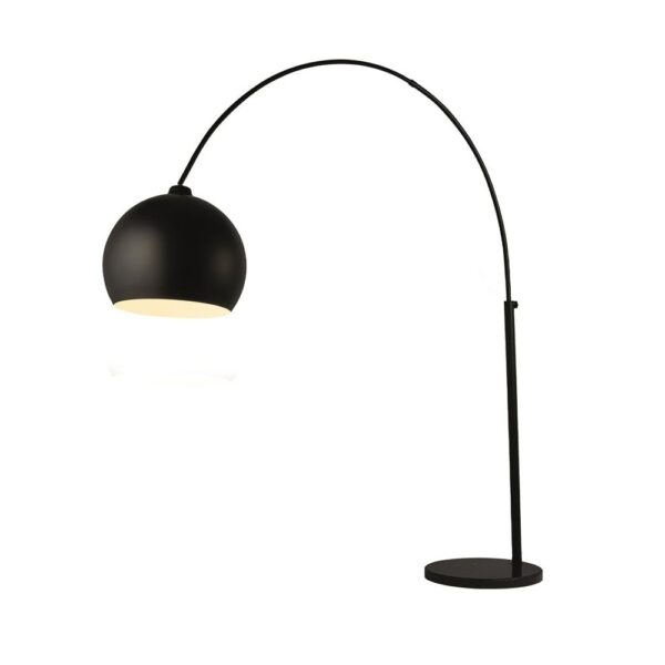 Giant Domed Shape ARC Floor Lamp In Matt Black