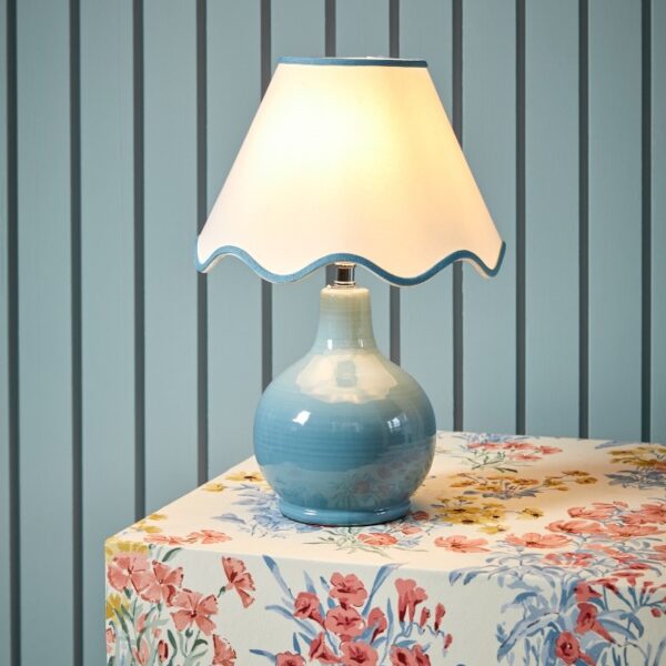 Laura Ashley Bramhope Table Lamp In Blue Ceramic With Shade LA3756394-Q