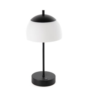 Modern Table Lamp Black with Opal Glass Incl. LED 3-Step Dimmable - Djent