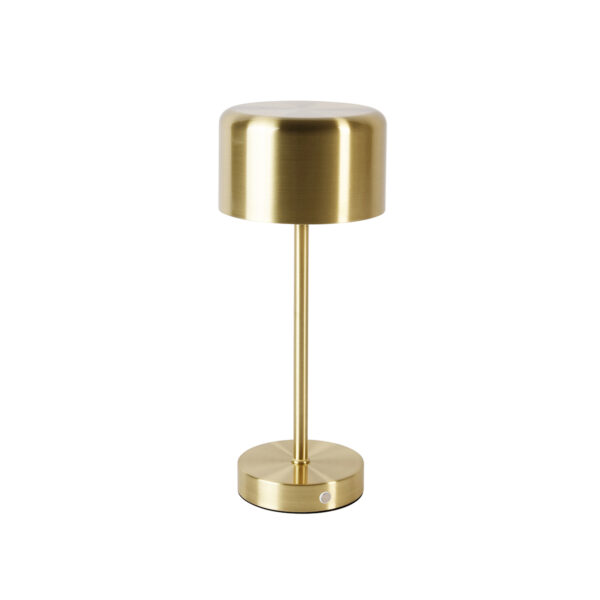 Modern table lamp matt brass rechargeable - Poppie