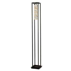 Elevator Crystal Glass Floor Lamp In Matt Black