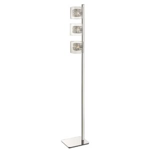 Holland Clear Glass Floor Lamp In Chrome